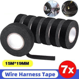 7 Rolls Automotive Wire Loom Harness Tape Cloth Electrical Insulation Noise Damping