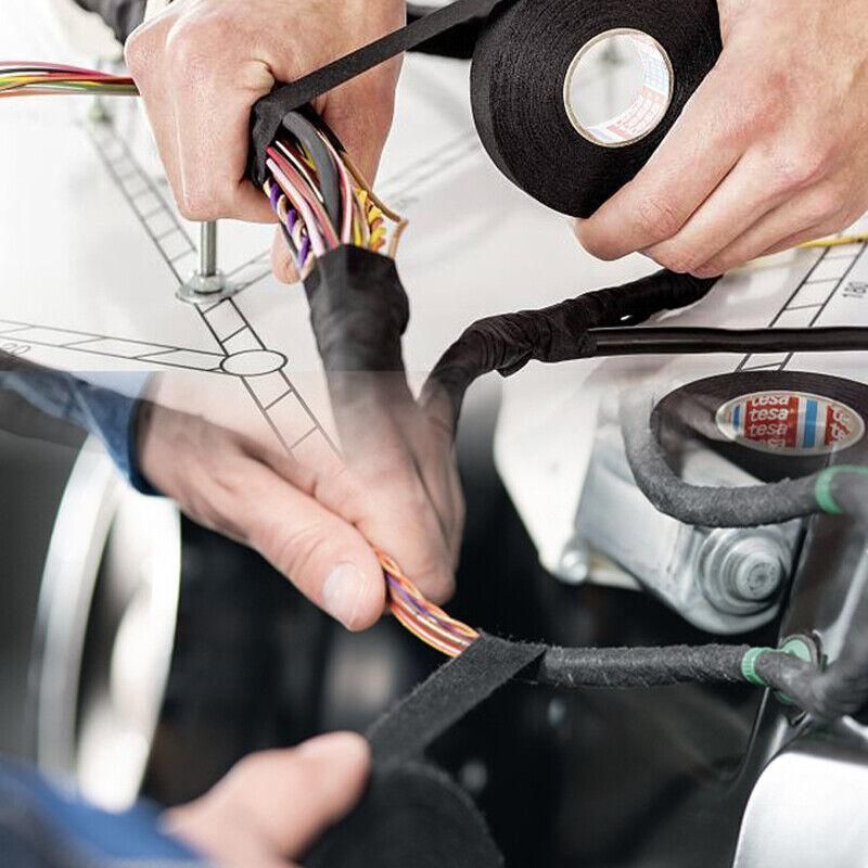 7 Rolls Automotive Wire Loom Harness Tape Cloth Electrical Insulation Noise Damping
