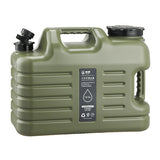 Outdoor Camping Water Storage Bucket with Faucet Portable Square Drinking Tank - 12L