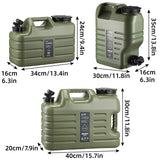 Outdoor Camping Water Storage Bucket with Faucet Portable Square Drinking Tank - 18L