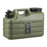 Outdoor Camping Water Storage Bucket with Faucet Portable Square Drinking Tank - 18L