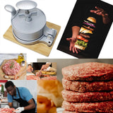 Flip Top Burger Press Meat Patty Maker Mould Filling Tool for Kitchen Hamburger