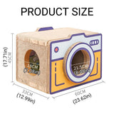 Cat Scratcher Bed Retro Camera Design Corrugated Cardboard Cat Nest Pet House