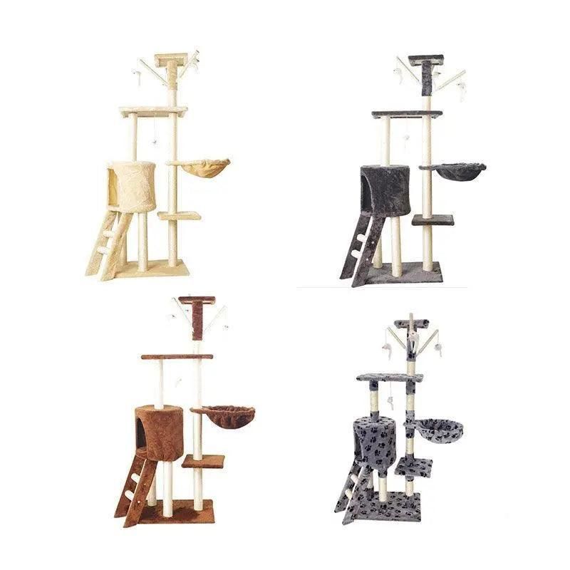 Cat Tree Scratching Post Gym House Condo Scratcher Furniture Tower - Grey-Black