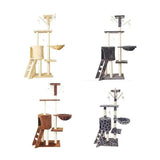 Cat Tree Scratching Post Gym House Condo Scratcher Furniture Tower - Grey-Black