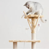 Cat Tree Scratching Post Gym House Condo Scratcher Furniture Tower - Grey-Black