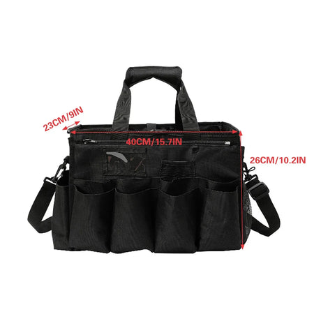 Multi function cleaning tool storage bag with adjustable strap