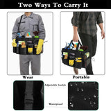 Multi Function Large Capacity Cleaning Tool Storage Bag with Adjustable Strap