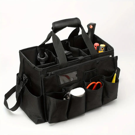 Multi function cleaning tool storage bag with adjustable strap