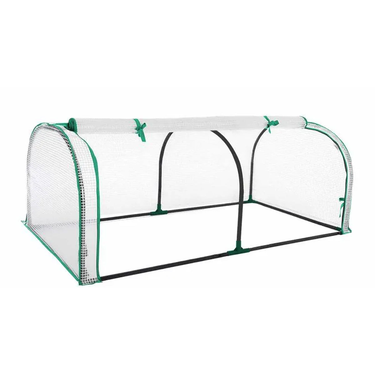Transparent PVC plant tent, foldable, lightweight.