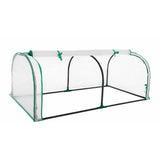 Transparent PVC plant tent, foldable, lightweight.