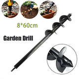 Power Garden Spiral Plant Auger Earth Planter Drill Bit Post Hole Digger Tool - 80*600MM (1kg)