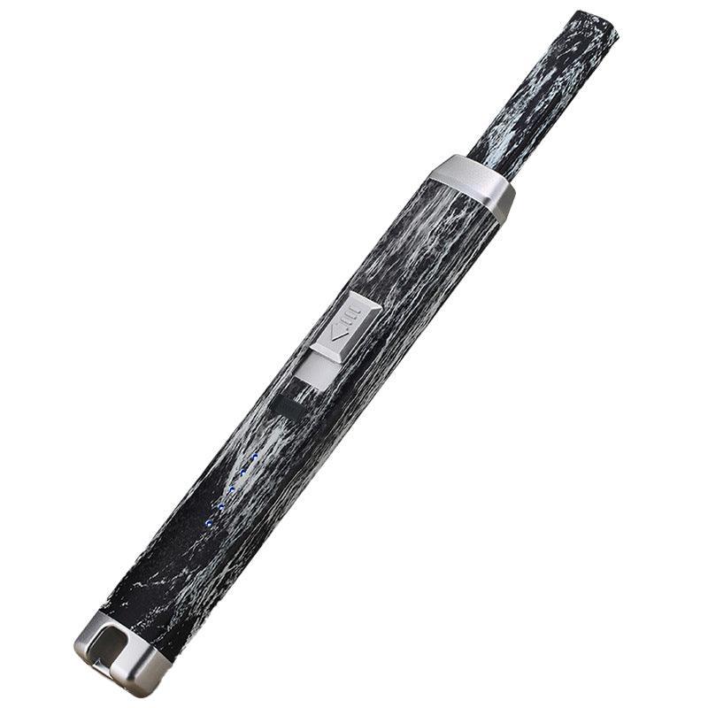 Electronic Usb Rechargeable Pulse Arc Candle Lighter Kitchen Camping Stove Bbq - Silver