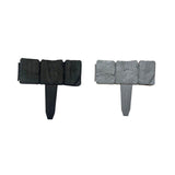 20pcs Garden Fence Edging Plastic Lawn Border for Outdoor Yard Flower Bed - Grey