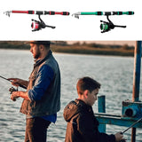 Ultra Short Pocket Portable Fishing Rod Compact Short Rod for Travel Angling - Green