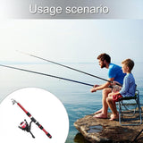 Ultra Short Pocket Portable Fishing Rod Compact Short Rod for Travel Angling - Green