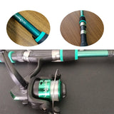Ultra Short Pocket Portable Fishing Rod Compact Short Rod for Travel Angling - Green