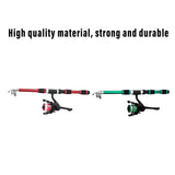 Ultra Short Pocket Portable Fishing Rod Compact Short Rod for Travel Angling - Green