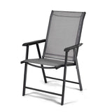Outdoor Folding Chair Metal Portable Patio Balcony Chair with Backrest Sub Chair