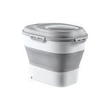 Large Capacity Pet Food Storage Box Foldable Design with Seal Lid - Grey