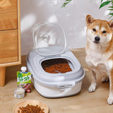 Large Capacity Pet Food Storage Box Foldable Design with Seal Lid - Pink