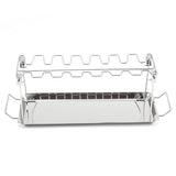 Foldable Stainless Steel Barbecue Grill Rack for Chicken Legs Outdoor Cooking