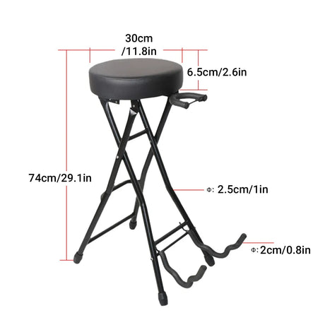 Folding guitar stool.
