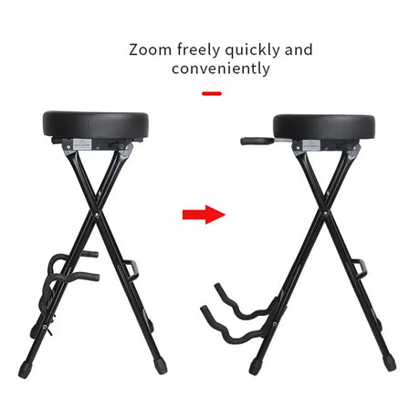 Folding guitar stool.