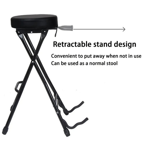 Folding guitar stool.