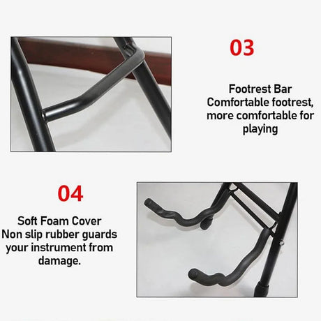 Folding guitar stool.