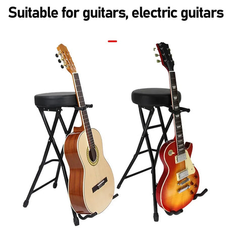 Folding guitar stool.