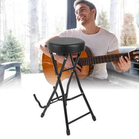 Folding guitar stool.