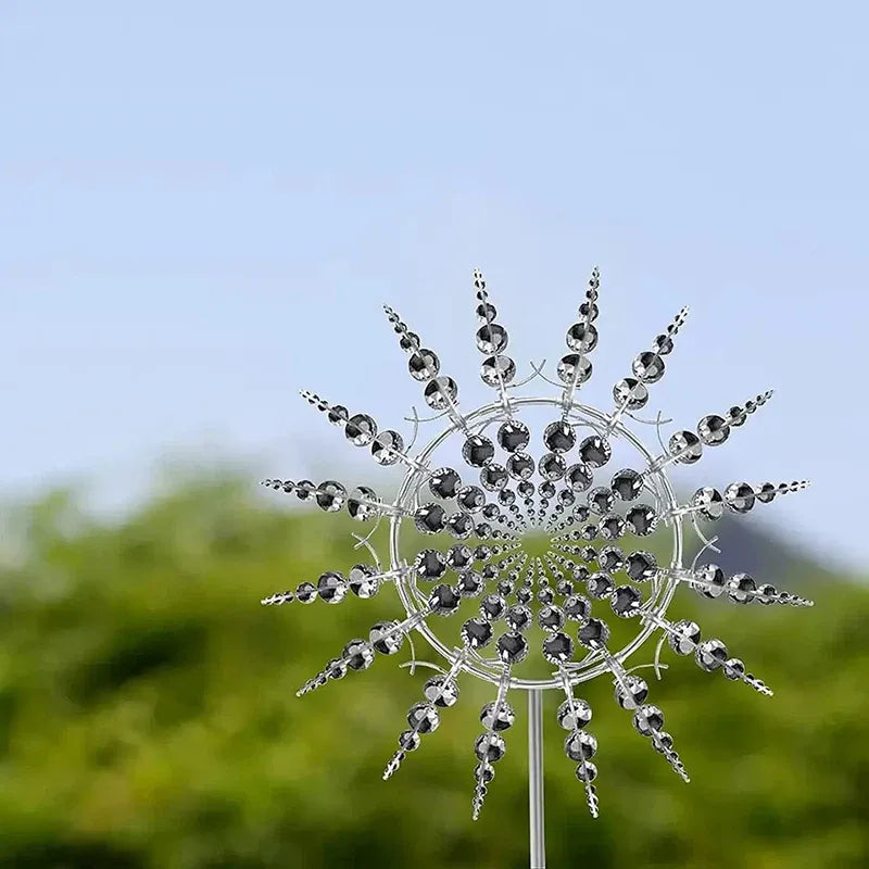 98CM Kinetic Metal Wind Spinner Garden Windmill Outdoor Sculpture Decoration