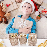 3pcs Resin Owl Ornaments Home Decor Figurines for Living Room Desktop Display