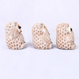 3pcs Resin Owl Ornaments Home Decor Figurines for Living Room Desktop Display