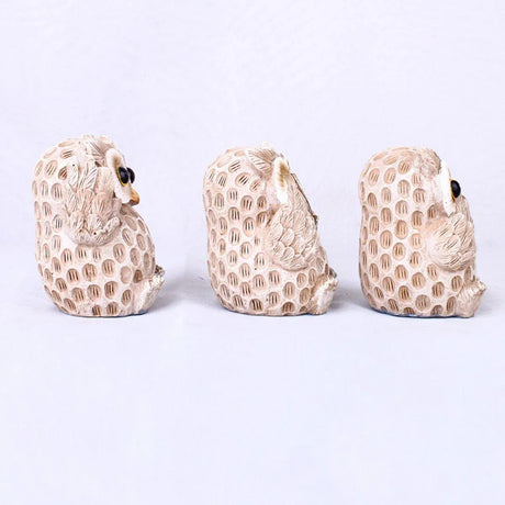 Owl Figurines room desktop display, 3pcs.