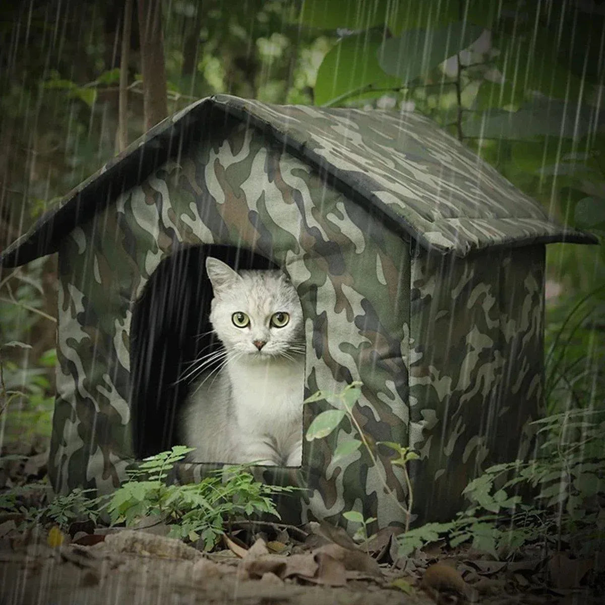 Waterproof Outdoor Cat Nest Stray Pet Hiding Nest Simple Dog House Shelter Bed - L