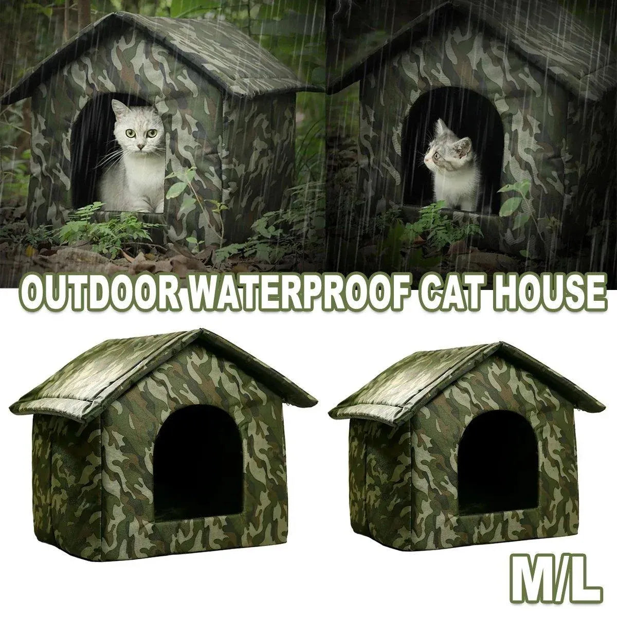 Waterproof Outdoor Cat Nest Stray Pet Hiding Nest Simple Dog House Shelter Bed - L