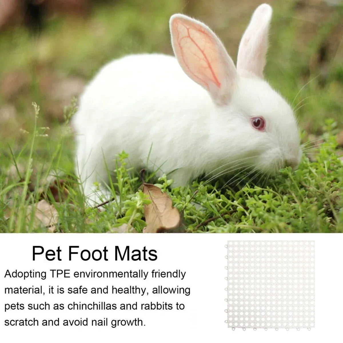 Small Pet Cage Foot Mat Anti Chew Rabbit Guinea Pig Cage Liner Pad Anti-Sticking