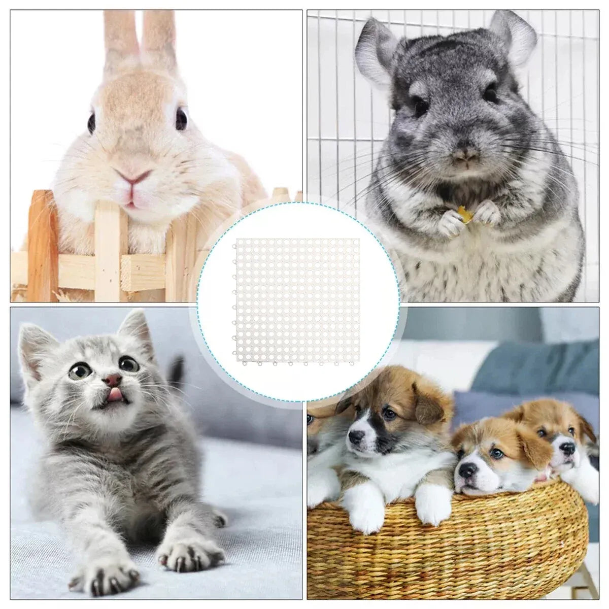 Small Pet Cage Foot Mat Anti Chew Rabbit Guinea Pig Cage Liner Pad Anti-Sticking