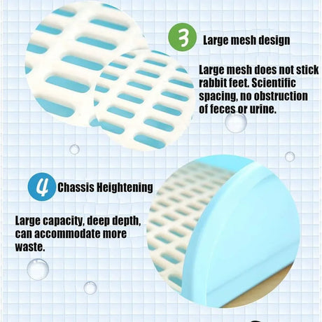 Blue drawer corner toilet.