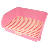 Large Rabbit Litter Box Drawer Corner Toilet for Chinchillas Hamsters Small Pets - Pink