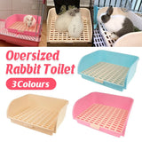 Large Rabbit Litter Box Drawer Corner Toilet for Chinchillas Hamsters Small Pets - Pink