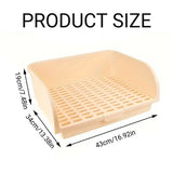 Large Rabbit Litter Box Drawer Corner Toilet for Chinchillas Hamsters Small Pets - Pink