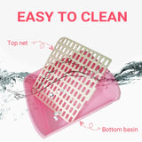 Large Rabbit Litter Box Drawer Corner Toilet for Chinchillas Hamsters Small Pets - Pink