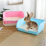 Large Rabbit Litter Box Drawer Corner Toilet for Chinchillas Hamsters Small Pets - Pink