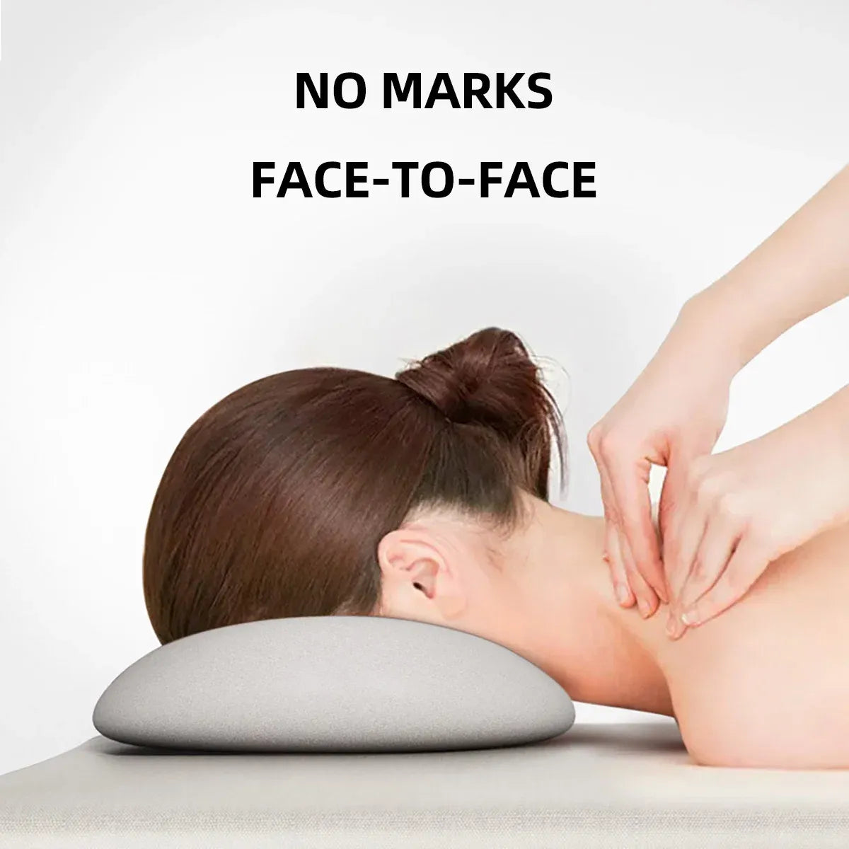 Memory Foam Face Plank Pillow Support Pad Comfort Cushion for Spa and Massage - Grey