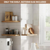 3 PCS Wooden Wall Shelf Single Board Wall Mounted Home Decor Living Room Bedroom - Black