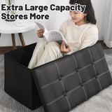 Multifunctional Foldable Storage Stool with Lid 110L Capacity Space Saving