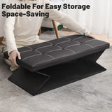 Multifunctional Foldable Storage Stool with Lid 110L Capacity Space Saving